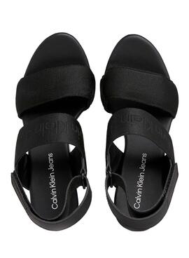 Sandalen Calvin Klein Keilabsatz mit Plateau Schwarz