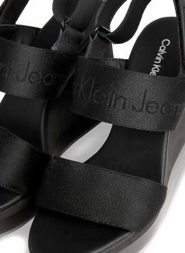 Sandalen Calvin Klein Keilabsatz mit Plateau Schwarz