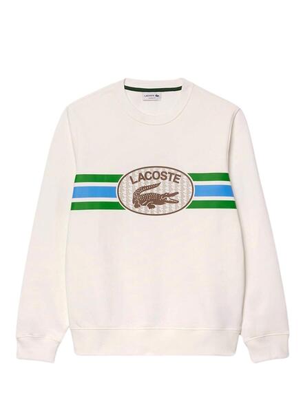 Sweatshirt Lacoste Monogramm Beige für Herren