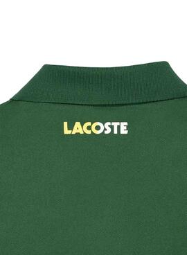 Polo Lacoste Ultra-Dry Colorblock Grün.