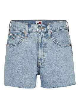 Shorts Tommy Jeans Hot Pant Denim Hellblau Damen