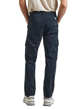 Hose Pepe Jeans Twill Marineblau für Herren