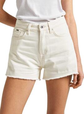 Shorts Pepe Jeans A-Line Weiß für Damen