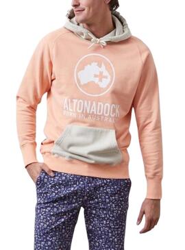 Pullover Altonadock Kängurutasche Rosa für Herren