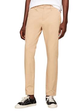 Hose Tommy Jeans Austin Beige für Herren