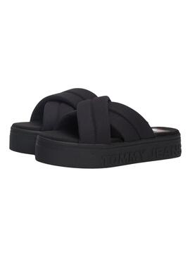 Sandalen Tommy Jeans Letter Schwarz für Damen