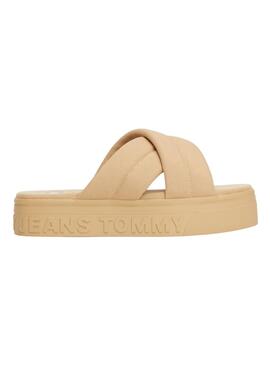 Sandalen Tommy Jeans Letter Beige für Damen