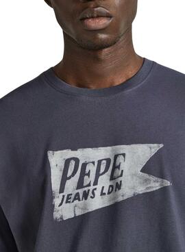 T-shirt Pepe Jeans Single Cardiff Grau Herren