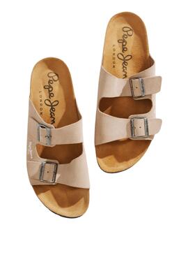 Sandalen Pepe Jeans Bio Suede Beige für Herren.