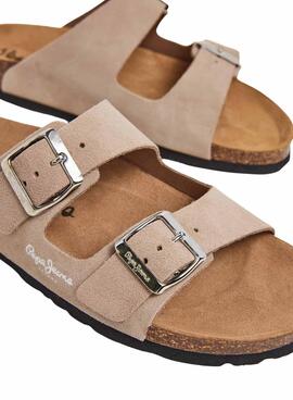 Sandalen Pepe Jeans Oban Suede Beige für Damen