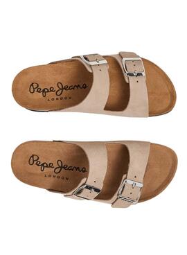 Sandalen Pepe Jeans Oban Suede Beige für Damen