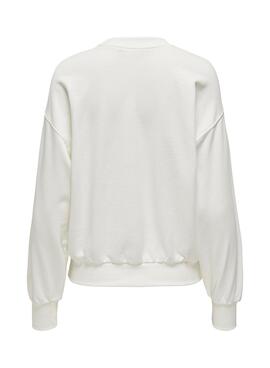 Sweatshirt Only Hanna Weiß für Damen