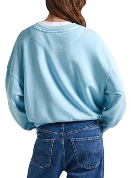 Sweatshirt Pepe Jeans Lynette Blau für Damen