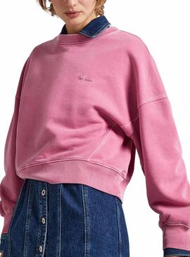 Sweatshirt Pepe Jeans Lynette Rosa für Damen.