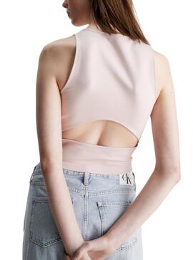 Top Calvin Klein Archival Milano Pink für Damen