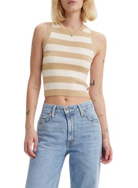 Top Levis Ocean Beige Streifen für Frauen