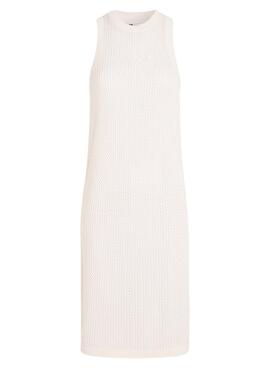Kleid Tommy Jeans Open Weiß für Frauen
