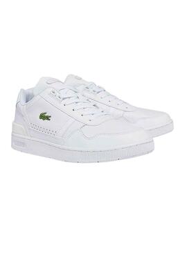 Sneakers Lacoste T-Clip Leder Weiss für Herren