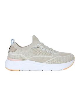 Sneakers Walkin Pitas Cue Beige für Damen.