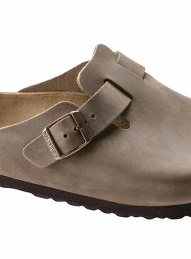 Holzschuhe Birkenstock Boston Oil Beige für Frauen