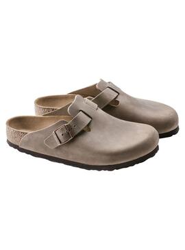 Holzschuhe Birkenstock Boston Oil Beige für Frauen
