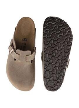 Holzschuhe Birkenstock Boston Oil Beige für Frauen