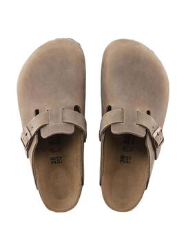 Holzschuhe Birkenstock Boston Oil Beige für Frauen