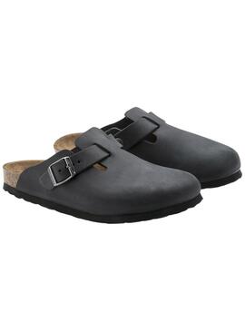 Zuecos Birkenstock Boston Schwarz für Damen