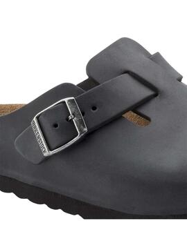 Zuecos Birkenstock Boston Schwarz für Damen