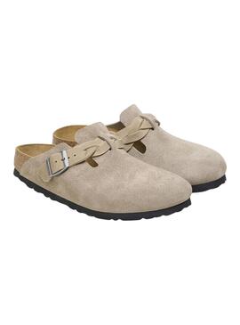 Zuecos Birkenstock Boston Geflochtenes Topo für Damen