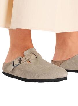 Zuecos Birkenstock Boston Geflochtenes Topo für Damen