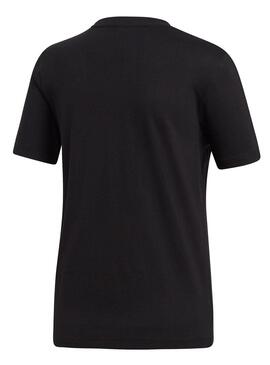 T-Shirt Adidas 3 Bänder schwarz für Damen