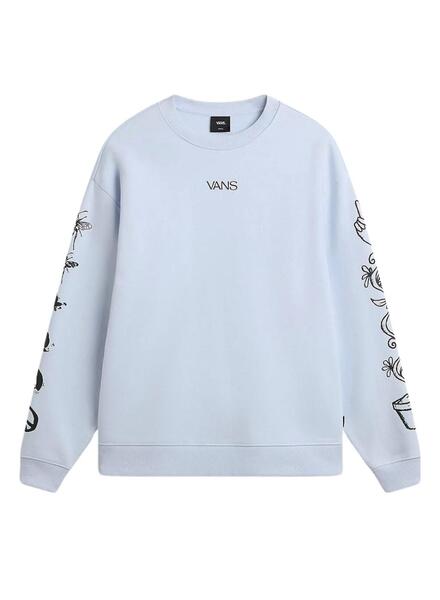 Sweatshirt Vans Peace Blau fur Damen