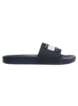 Sandalen Tommy Jeans Pool Slide Marineblau für Herren.