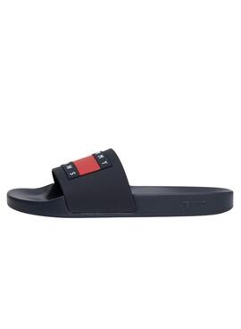 Sandalen Tommy Jeans Pool Slide Marineblau für Herren.