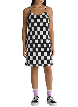 Kleid Vans Venton Checker Weiß und Schwarz für Damen