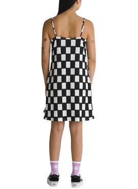 Kleid Vans Venton Checker Weiß und Schwarz für Damen