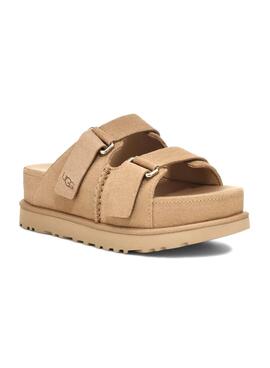 Sandalen UGG Goldenstar Wildleder Camel für Damen