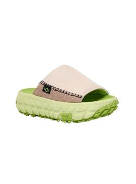 Sandalen UGG Venture Daze Slide Beige und Grün für Damen