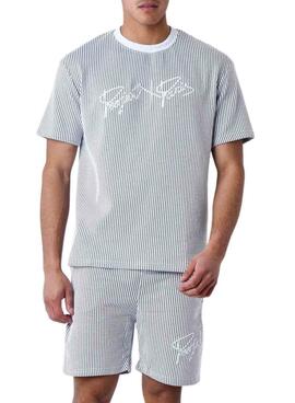T-shirt Project x Paris Stripes Grau und Weiß Für Männer