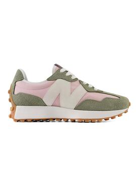 Turnschuhe New Balance 327 Grün Rosa für Damen