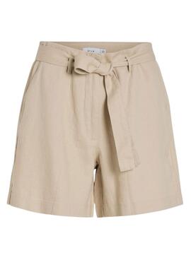 Kurze Hose Vila Jolanda Beige für Damen