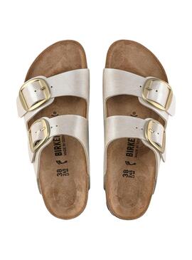 Sandalen Birkenstock Big Buckle Perlmutt für Damen.