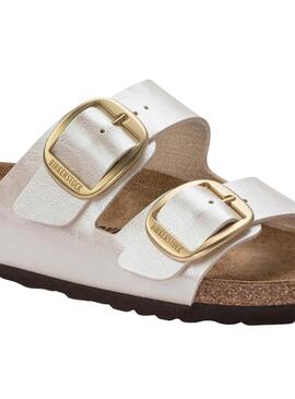 Sandalen Birkenstock Big Buckle Perlmutt für Damen.