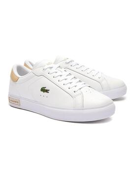 Sneakers Lacoste Powercourt Weiß Beige Damen