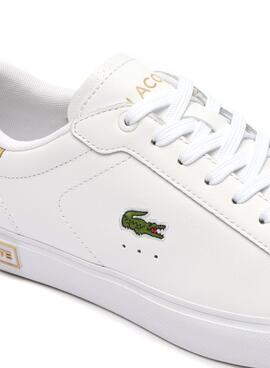 Sneakers Lacoste Powercourt Weiß Beige Damen