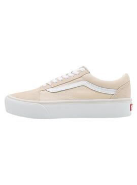 Sneakers Vans Old Skool Beige für Damen.