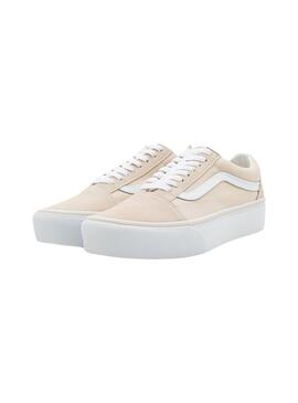 Sneakers Vans Old Skool Beige für Damen.