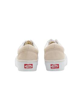 Sneakers Vans Old Skool Beige für Damen.