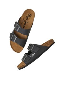 Sandalen Pepe Jeans Kansas Schwarz für Herren.